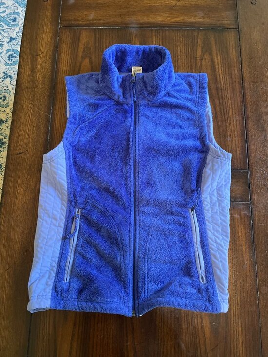 L.L. Bean Jackets & Blazers - L.L. Bean Fleece Full Zip Activewear Blue Vest Size Petite Small